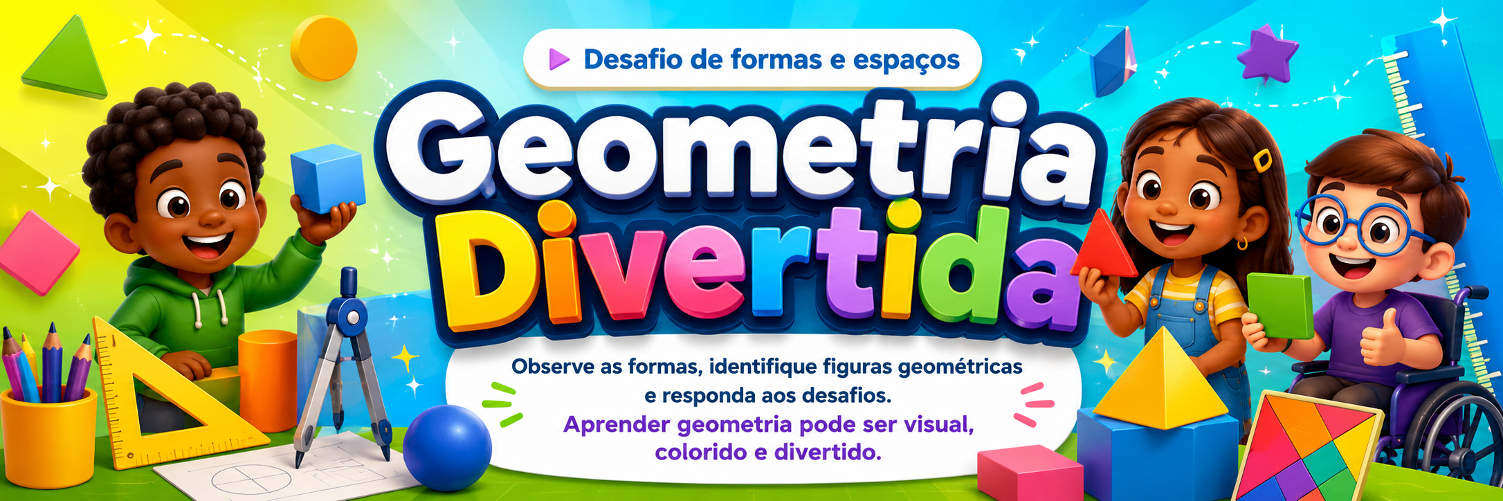 Banner Geometria Divertida
